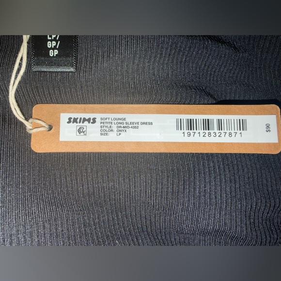 NWT SKIMS Long Sleeve Soft Lounge Dress Large Petite - Picture 5 of 5